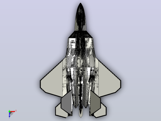 lockheed-martin-f-22-raptor飞机俯视缩略图