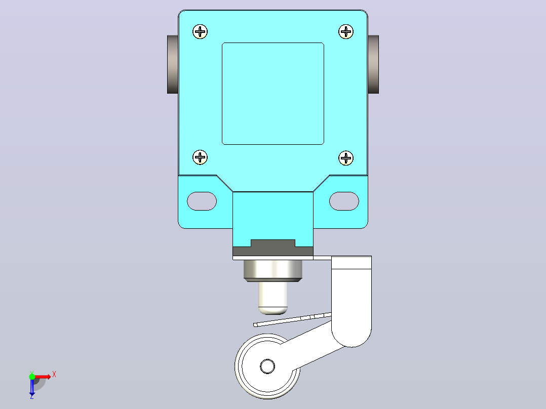 LSA-012(机械限位开关)行程开关俯视图