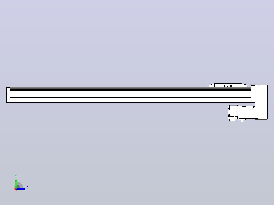 滚珠丝杠直线轴内置导轨TPA-GCR-50-1210C-L600-MP-M10-N3左视图