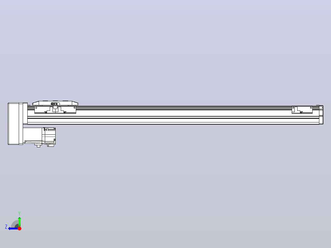 滚珠丝杠直线轴内置导轨TPA-GCR-50-1210C-L600-MP-M10-N3右视图