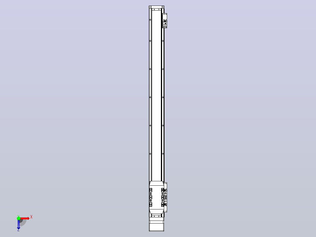 滚珠丝杠直线轴内置导轨TPA-GCR-50-1210C-L600-MP-M10-N3俯视图