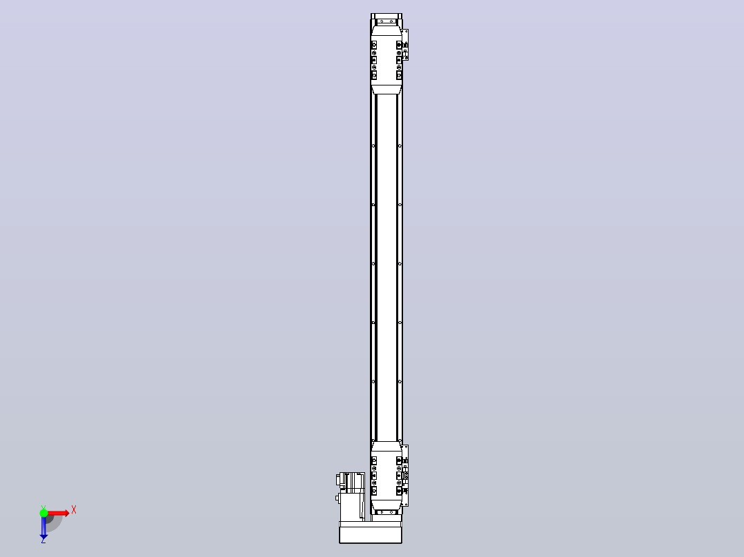 滚珠丝杠线性轴TPA-GCRS-50-1205C-L275-MR-M10-N3俯视图
