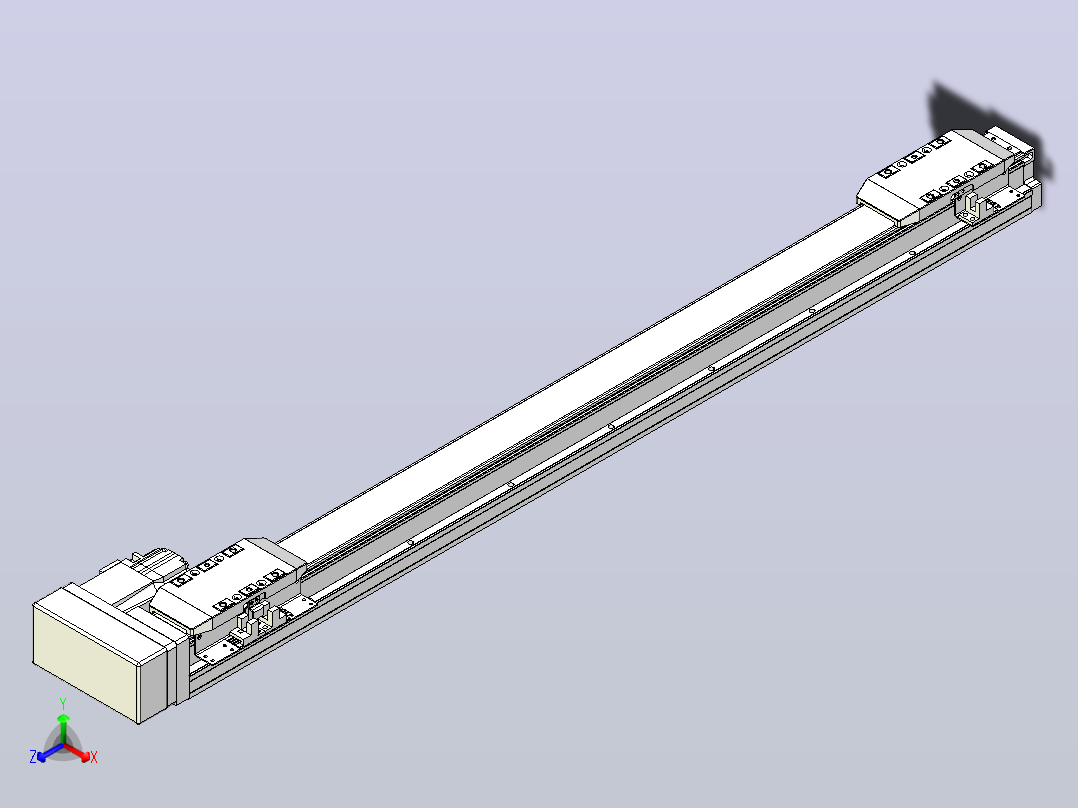 滚珠丝杠线性轴TPA-GCRS-50-1205C-L275-MR-M10-N3正等轴测图