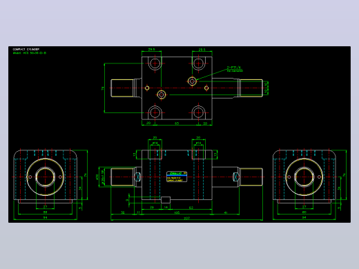 薄型气缸转角下压缸2D-HCS50x30-D-B