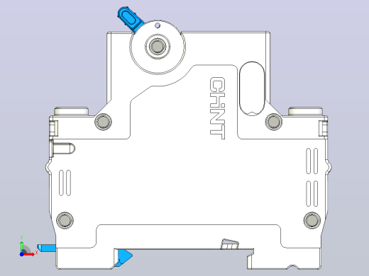 NBDP-63 1P小型断路器三维模型202404前视缩略图