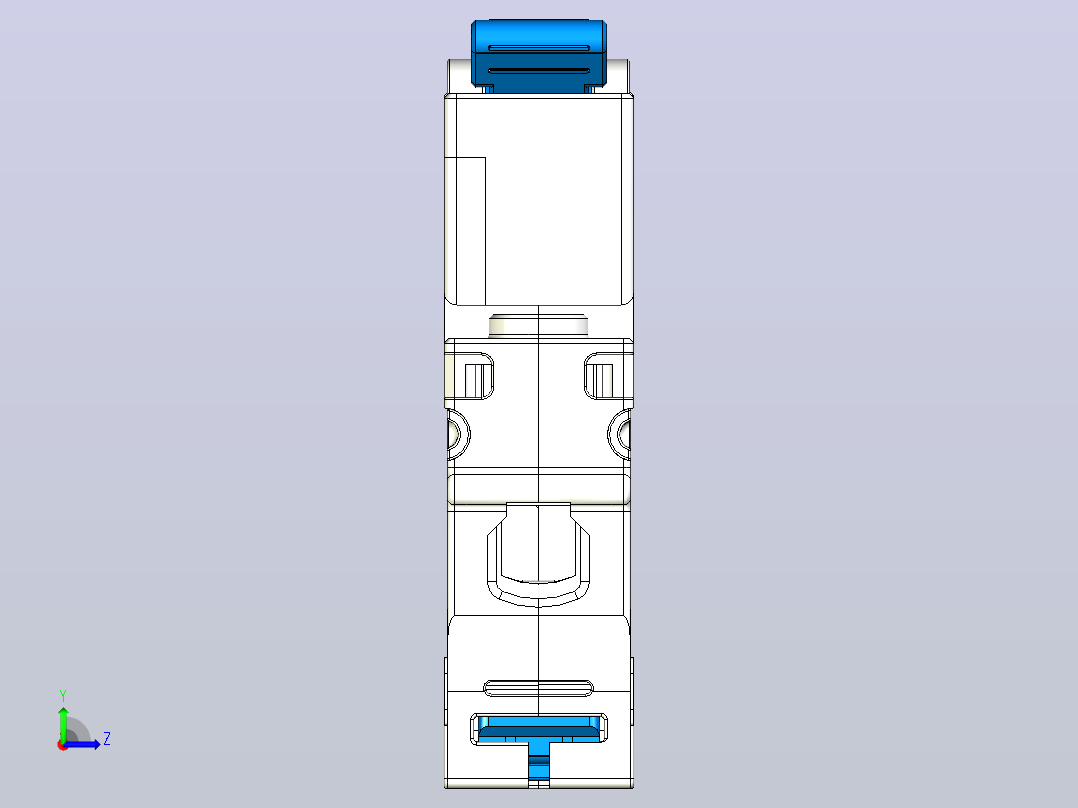 NBDP-63 1P小型断路器三维模型202404左视图