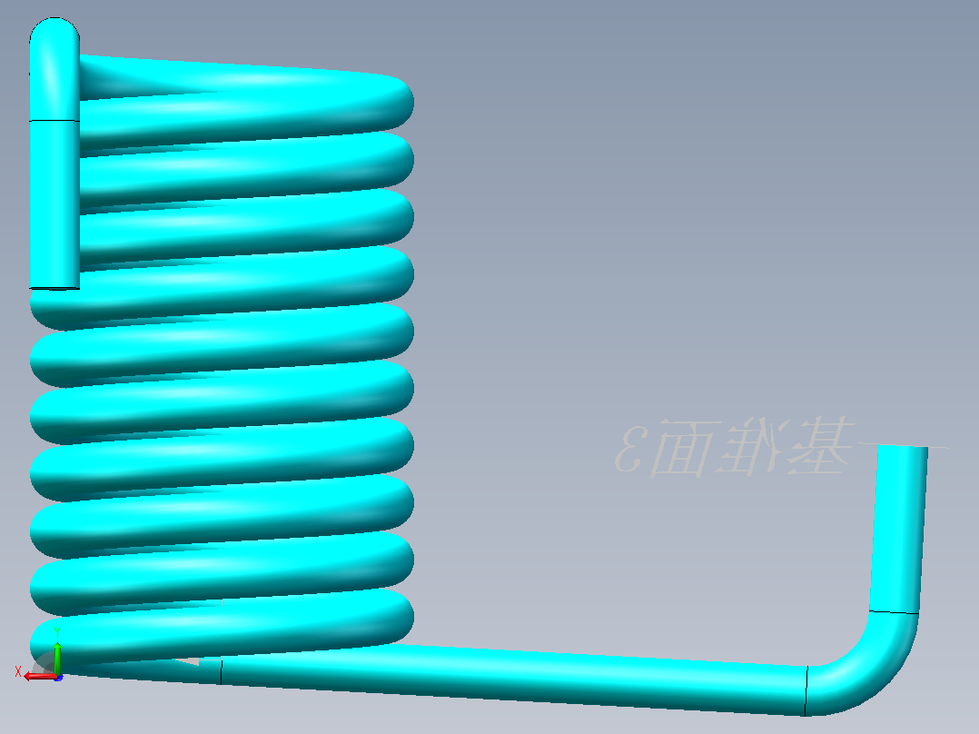 直角扭簧后视图