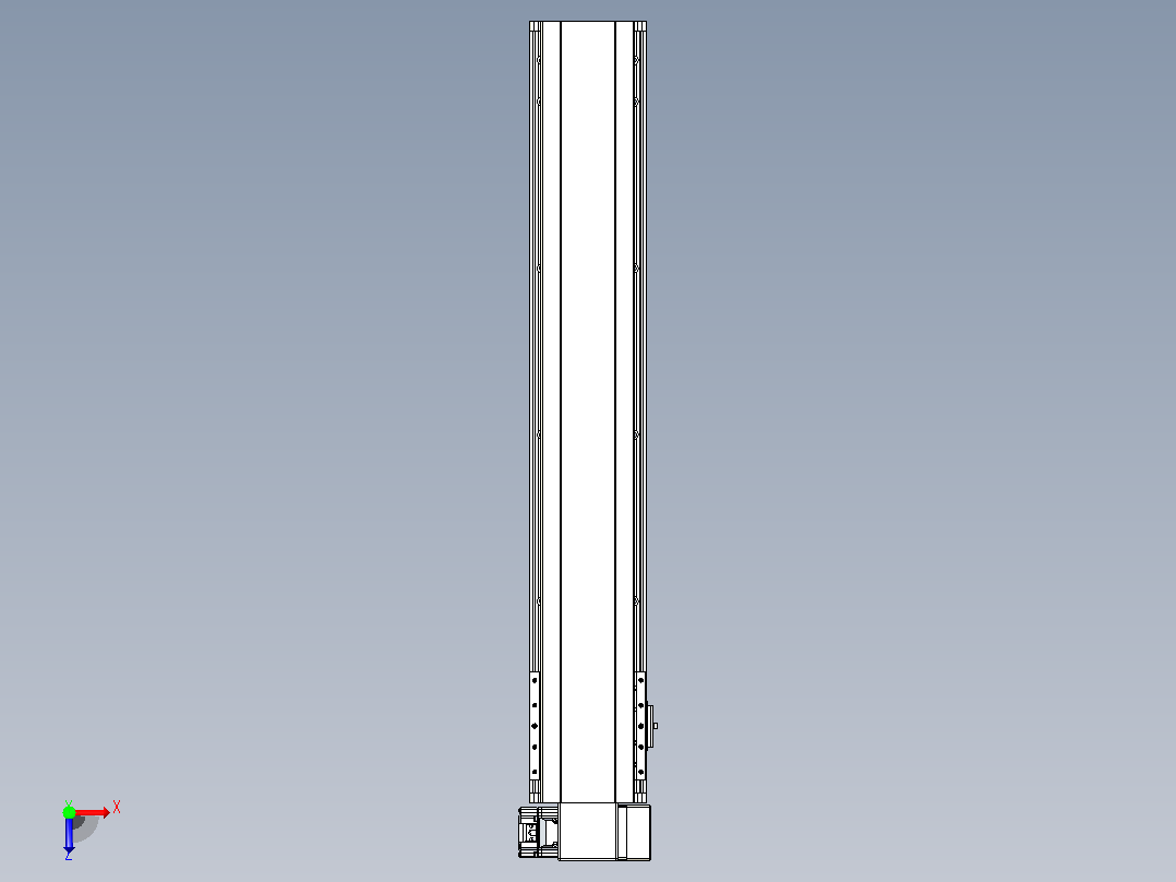 皮带直线轴半封闭可选导轨TPA-HNB-140D-120-L700-RP-C-P40-N3俯视图