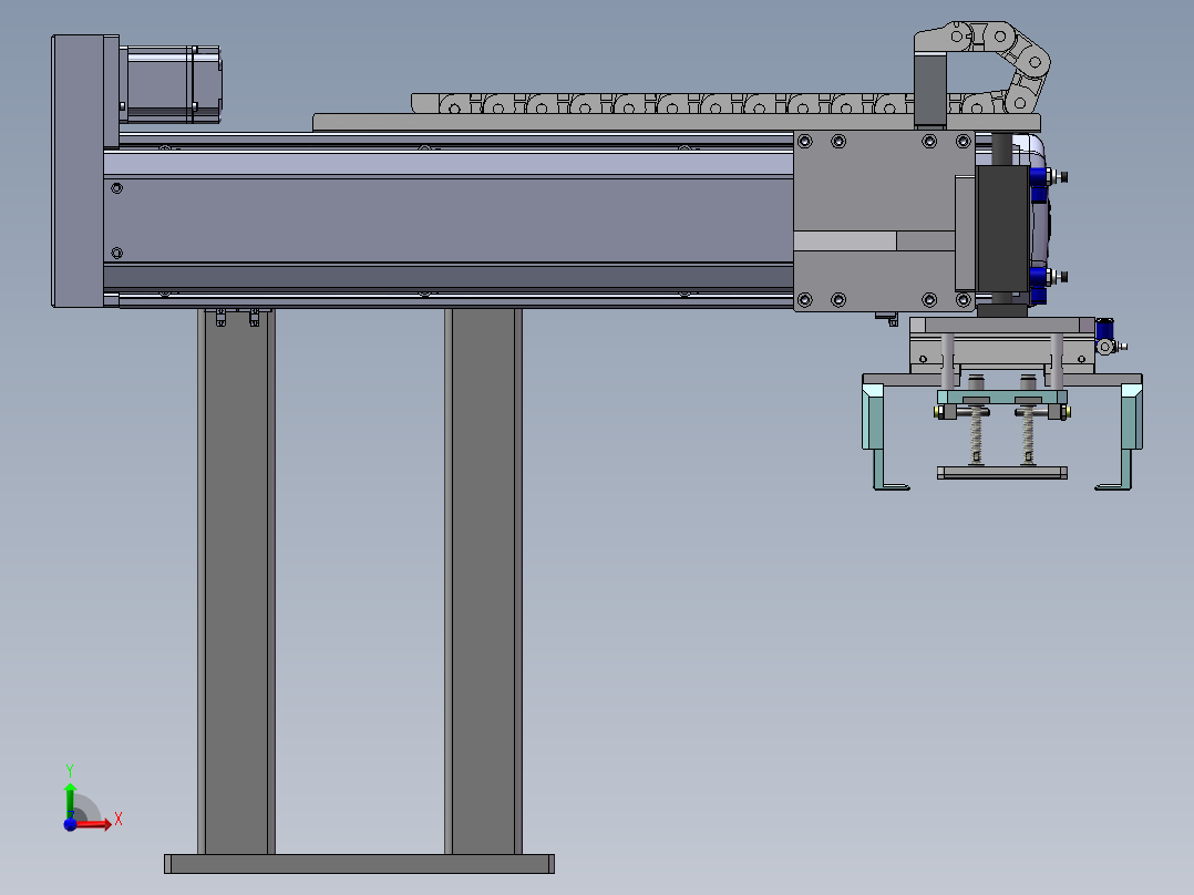同步轮模组移载夹取结构sw18可编辑前视图