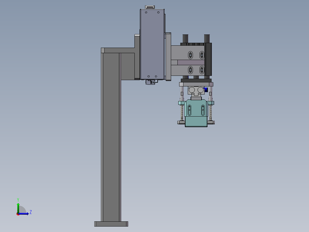 同步轮模组移载夹取结构sw18可编辑左视图