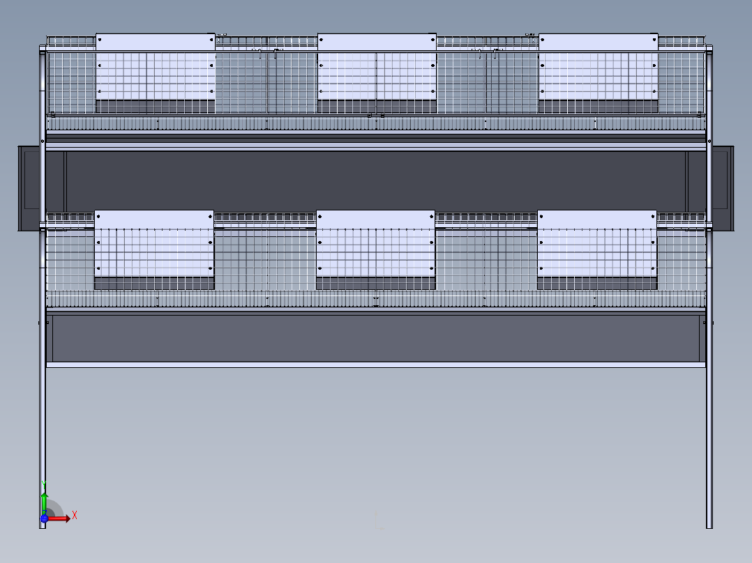 兔子笼专业养殖笼模型前视图