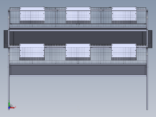 兔子笼专业养殖笼模型前视缩略图
