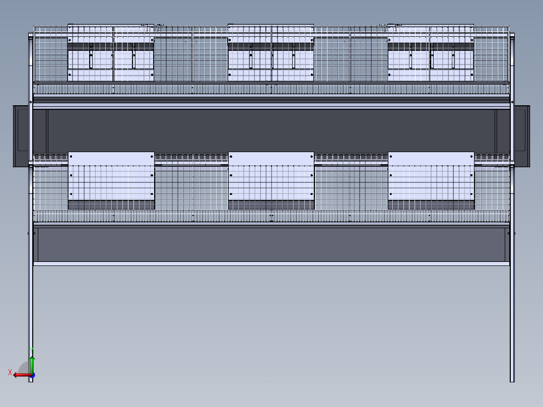 兔子笼专业养殖笼模型后视图