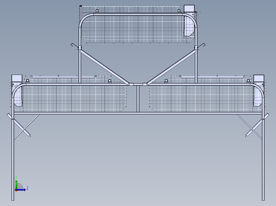 兔子笼专业养殖笼模型左视图