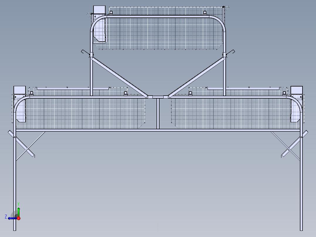兔子笼专业养殖笼模型右视图
