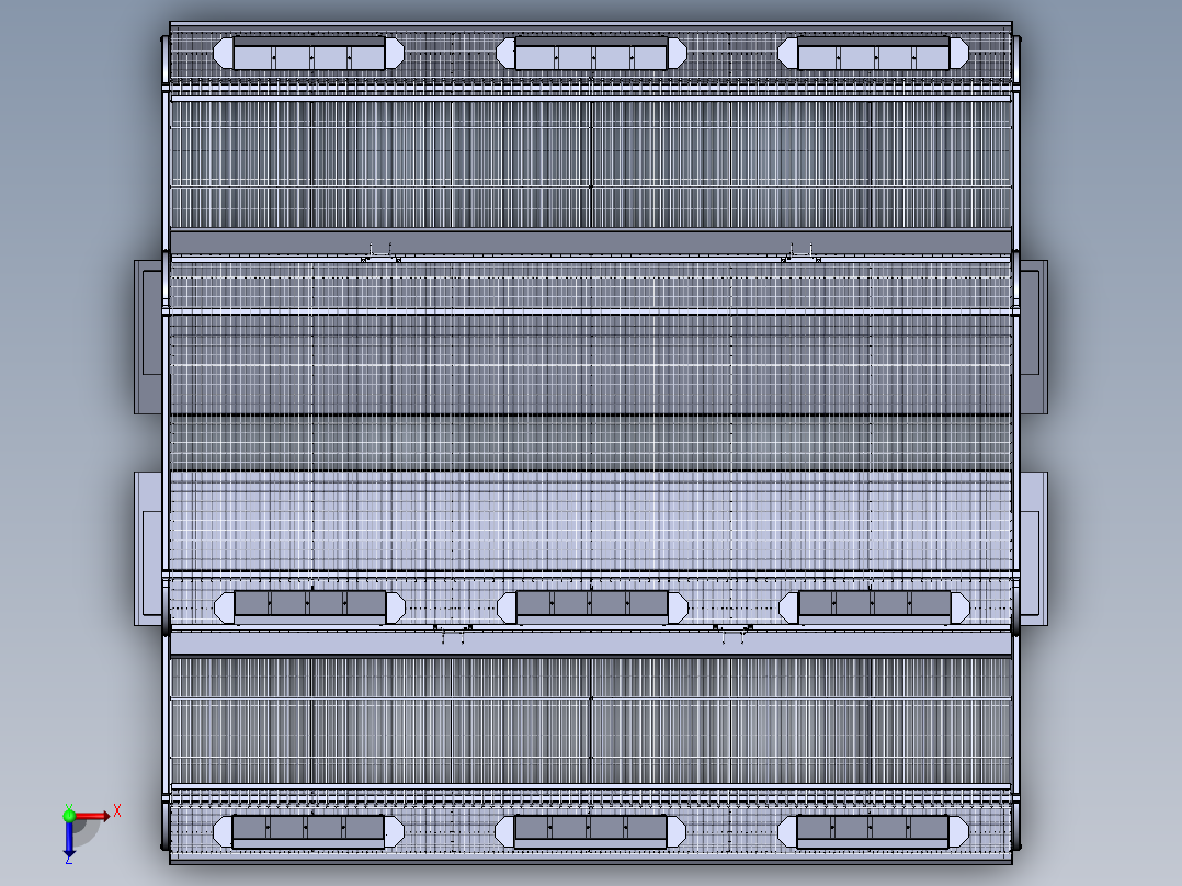 兔子笼专业养殖笼模型俯视图