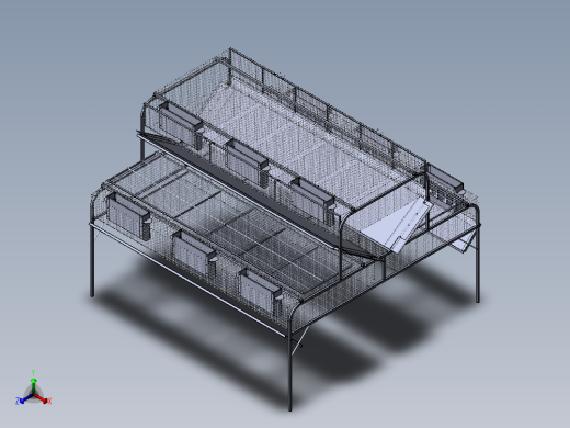 兔子笼专业养殖笼模型正等轴测缩略图