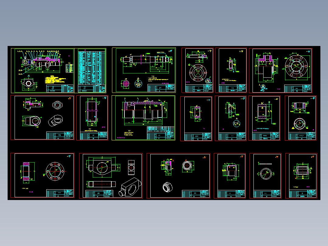 液压缸油缸图纸模型全套装配图零件图机械设计cad素材【0AA028】