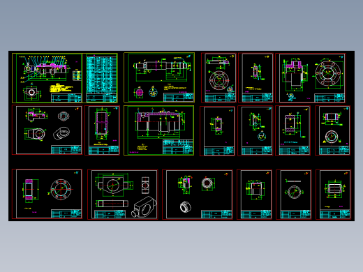 液压缸油缸图纸模型全套装配图零件图机械设计cad素材【0AA028】