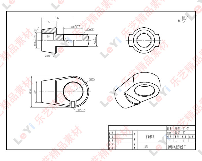 液压缸油缸图纸模型全套装配图零件图机械设计cad素材【0AA028】