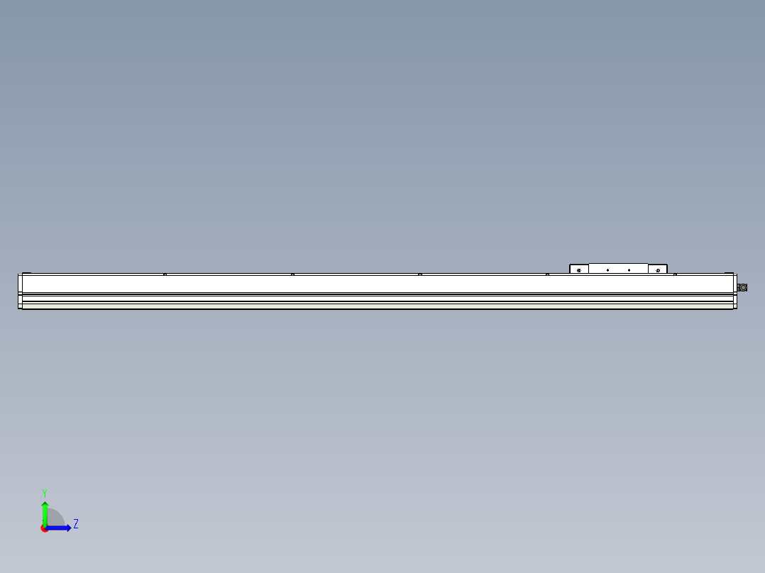 Toyo东佑达直线模组-ECH17-1250-M-400W-D4左视图