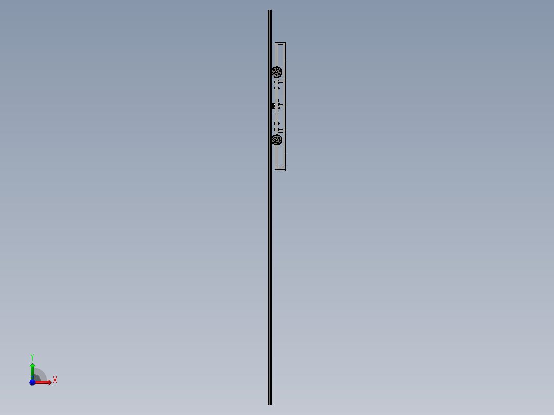 钢轨打磨工艺试验台载轨小车sw14可编辑前视图
