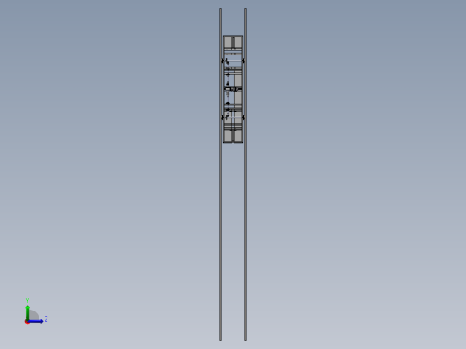 钢轨打磨工艺试验台载轨小车sw14可编辑左视缩略图