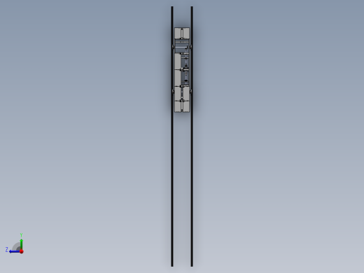 钢轨打磨工艺试验台载轨小车sw14可编辑右视缩略图