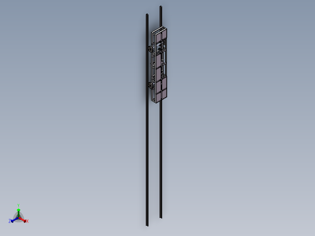 钢轨打磨工艺试验台载轨小车sw14可编辑正等轴测图