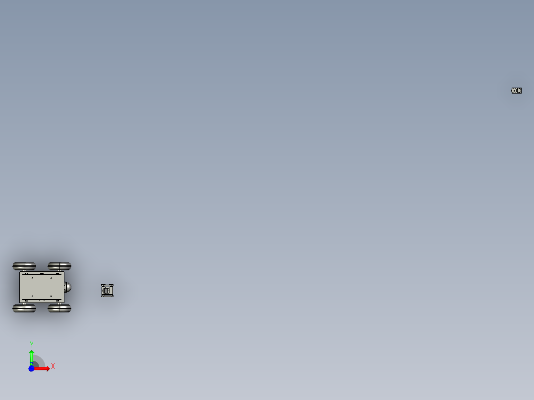 户外小车底盘前视图