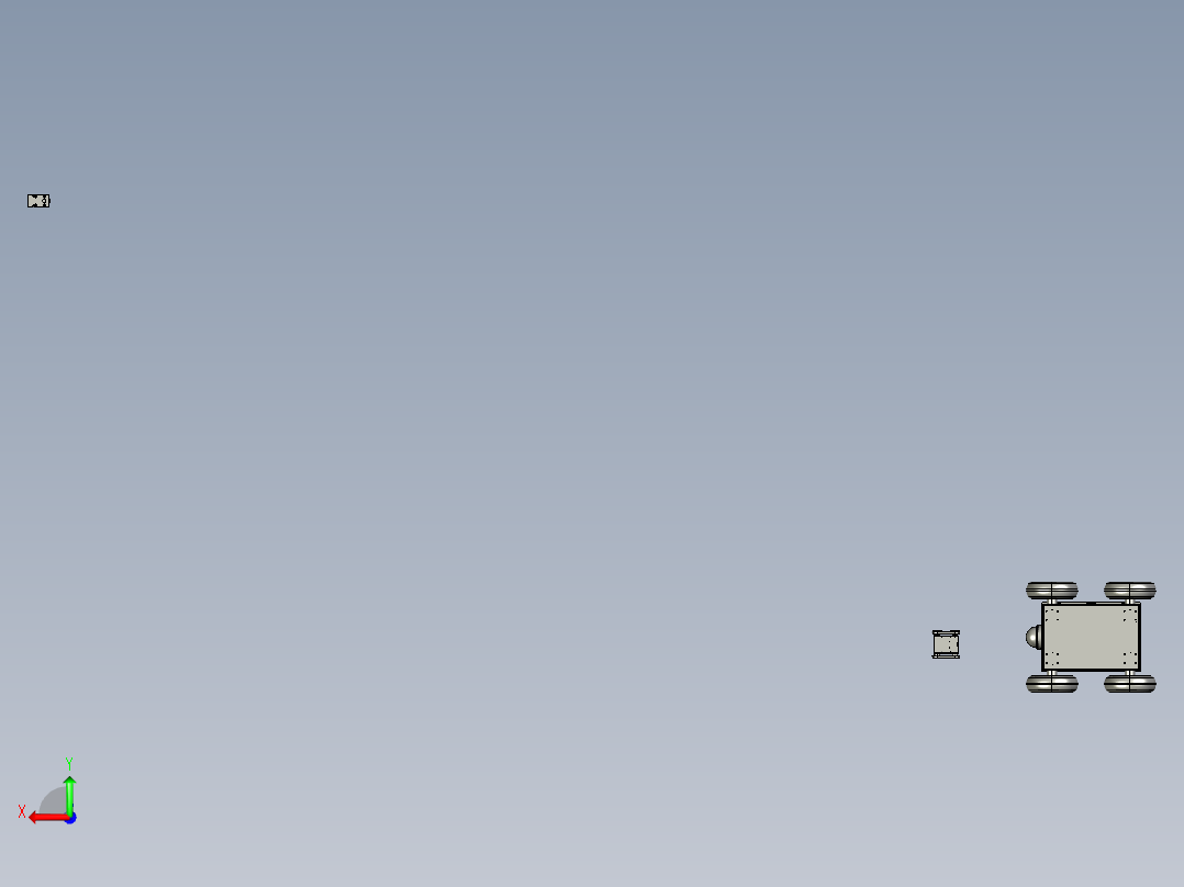 户外小车底盘后视图