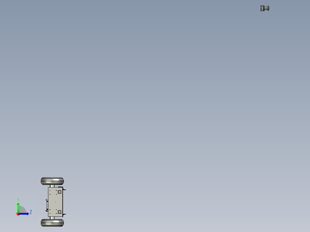 户外小车底盘左视图