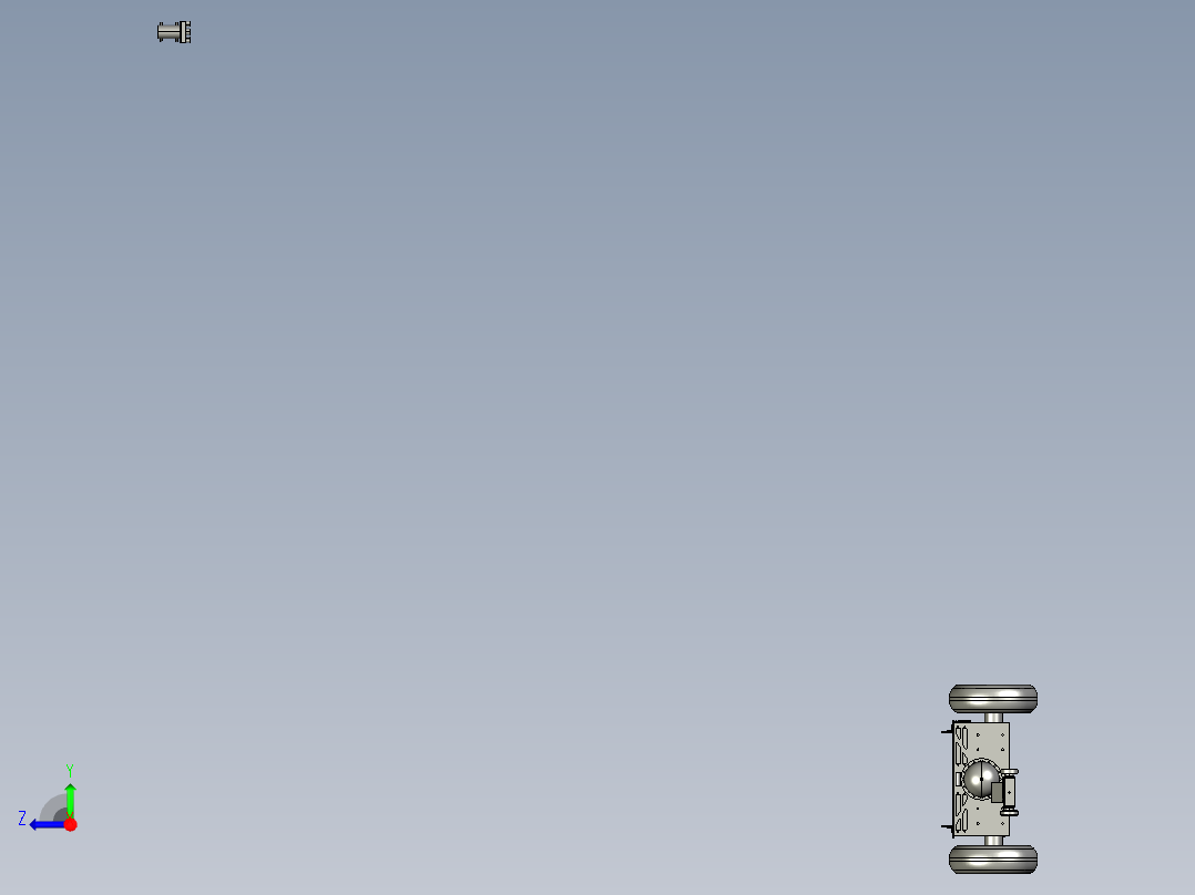 户外小车底盘右视图