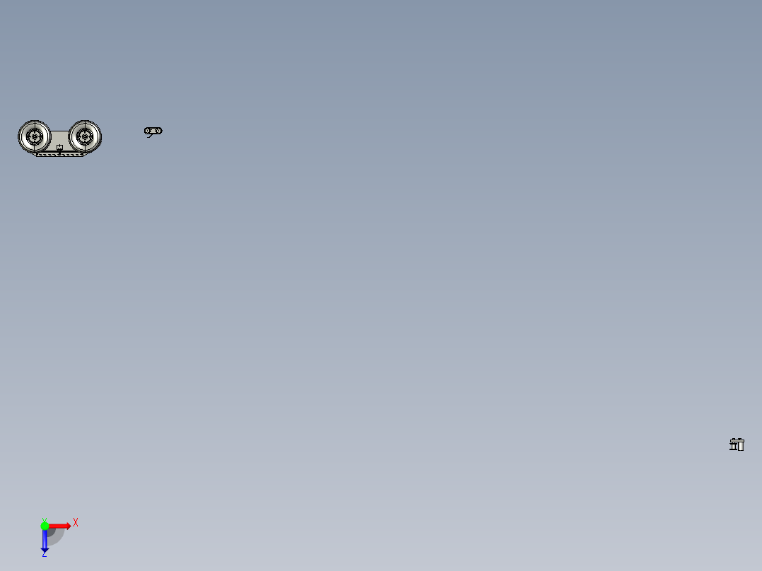 户外小车底盘俯视图