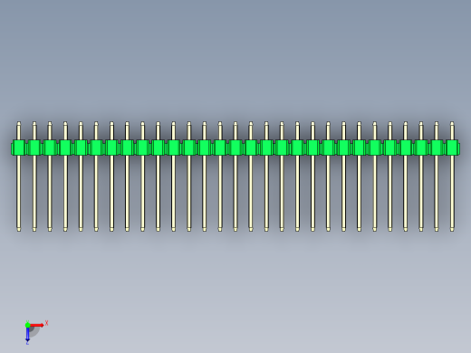 彩色公头100mil（2.54mm）系列-DS1021_green_2x29p_100mil_Type5_rev1.0俯视缩略图