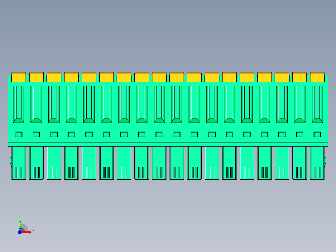 DEGSON 15EDG 系列 3.5mm 插拔式接线端子 FullPack-15EDGKD-3.5-18P-14-00AH前视图