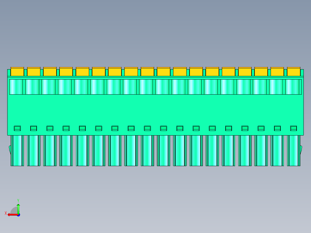DEGSON 15EDG 系列 3.5mm 插拔式接线端子 FullPack-15EDGKD-3.5-18P-14-00AH后视图