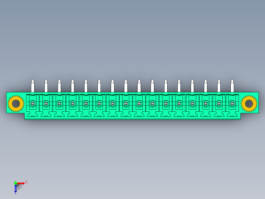 DEGSON 15EDG（公头） 3.5mm 螺钉锁紧，插拔式接线端子 FullPack-15EDGRM-3.5-16P-14-00AH俯视缩略图