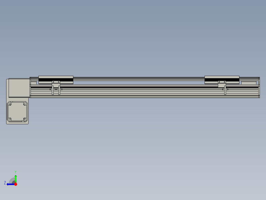 直线模组LHB17-L40-S700-LD设计图纸右视图