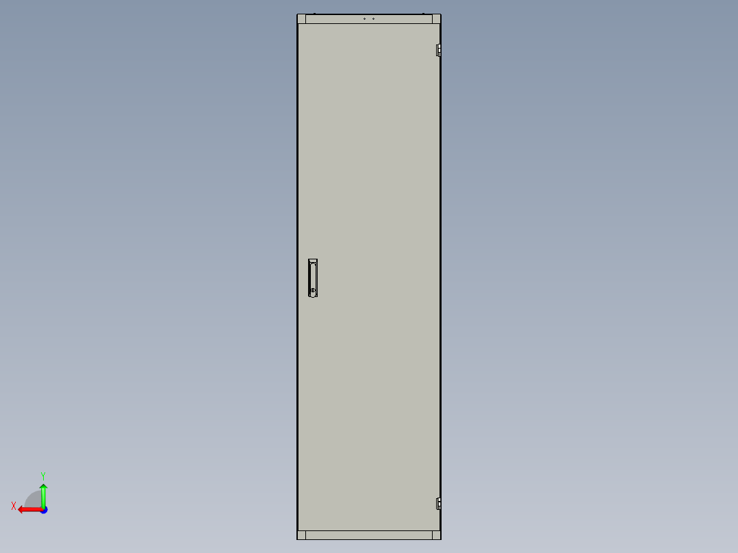 网络机柜network-cabinet-1.snapshot.1-igs 三维 图纸后视图