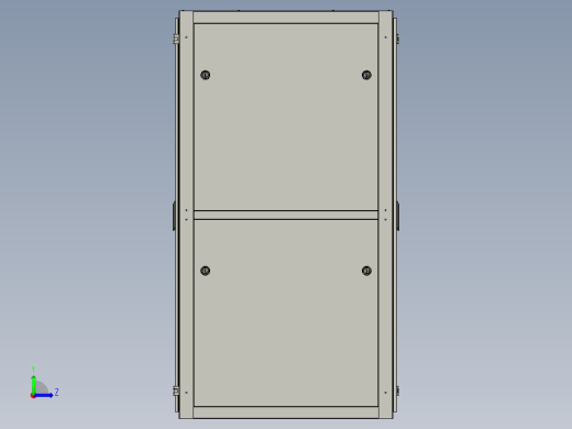 网络机柜network-cabinet-1.snapshot.1-igs 三维 图纸左视缩略图