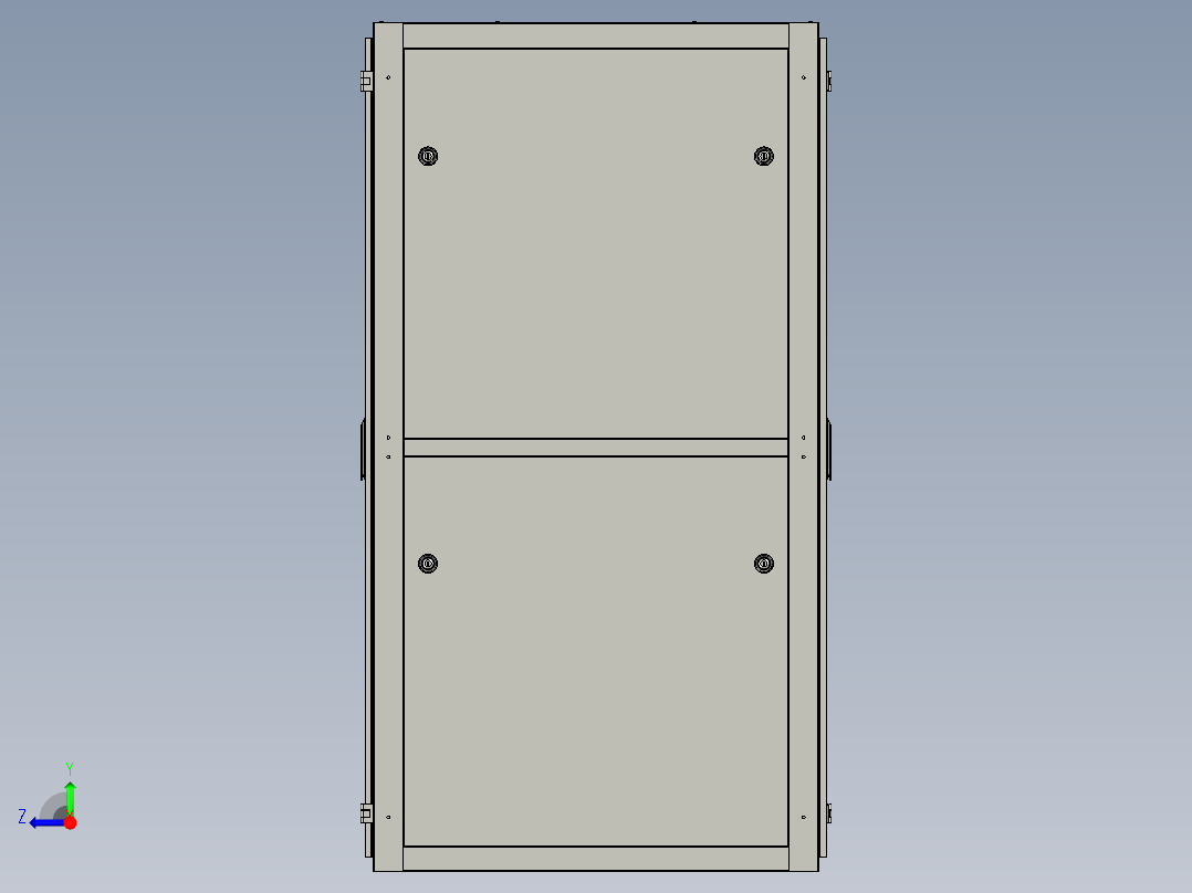 网络机柜network-cabinet-1.snapshot.1-igs 三维 图纸右视图