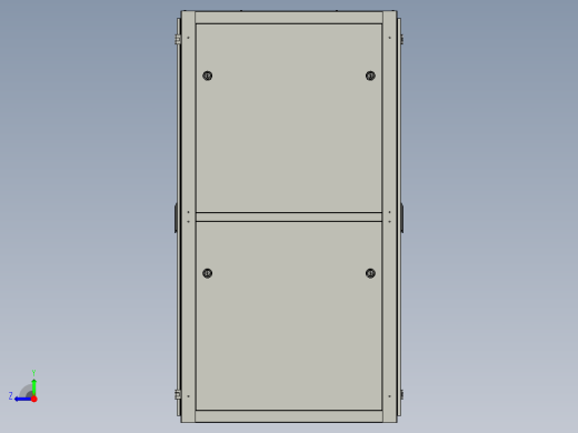 网络机柜network-cabinet-1.snapshot.1-igs 三维 图纸右视缩略图