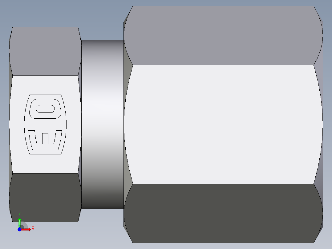 卡套式工业通用硬管接头EO_Blanking_plug_for_tube_ends_ROV06SCF前视图