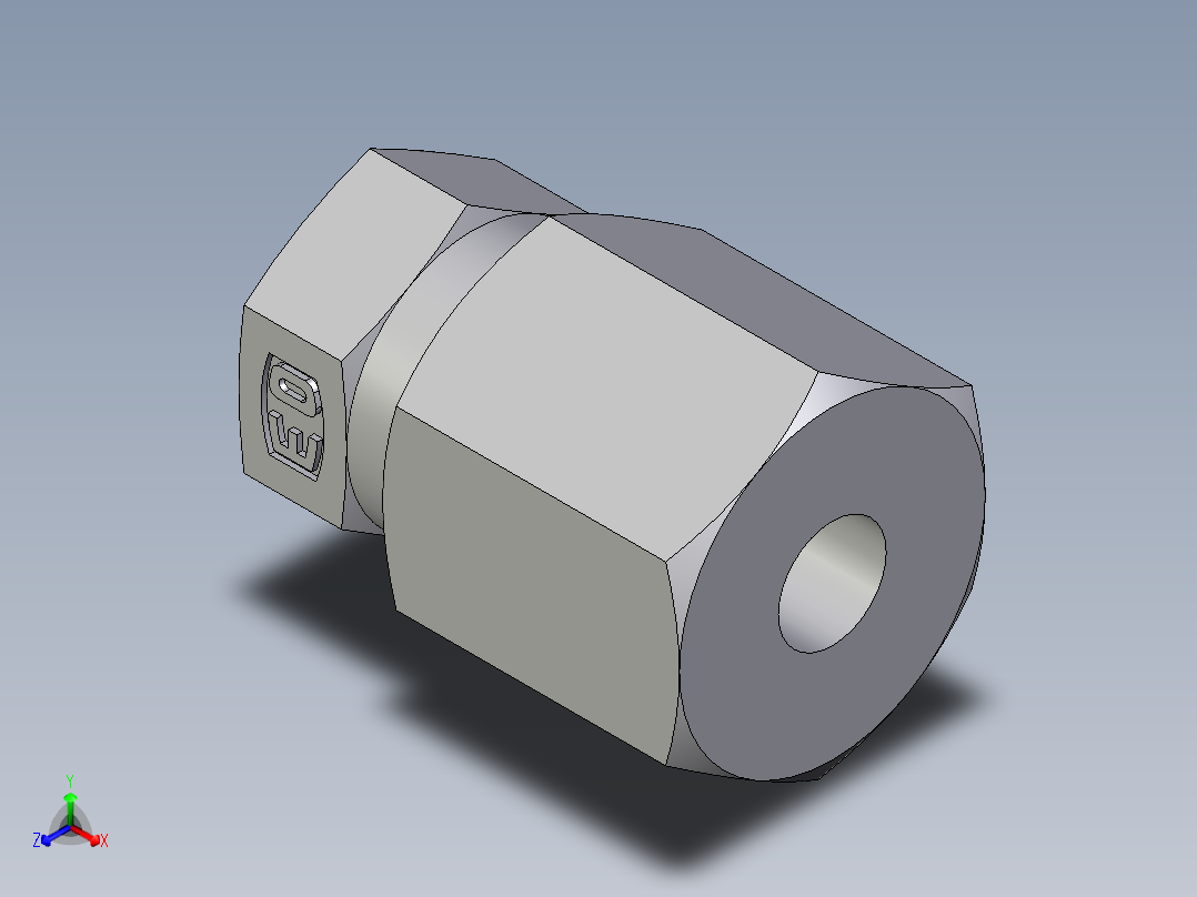 卡套式工业通用硬管接头EO_Blanking_plug_for_tube_ends_ROV06SCF正等轴测图