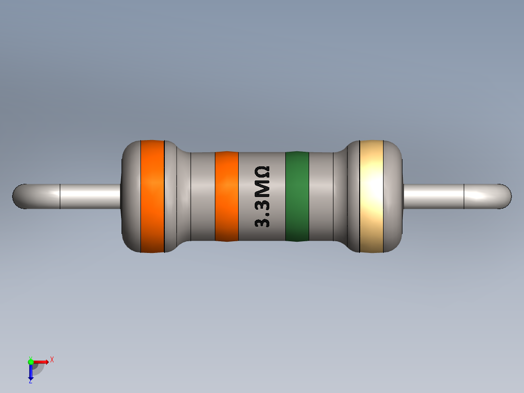 电容器 二极管 电阻器-Resistor 3.3M Ohm主视图