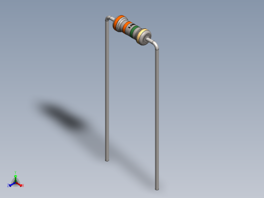电容器 二极管 电阻器-Resistor 3.3M Ohm正等轴测缩略图