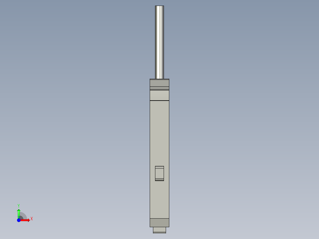 基恩士PS-T1_kc图纸模型前视图