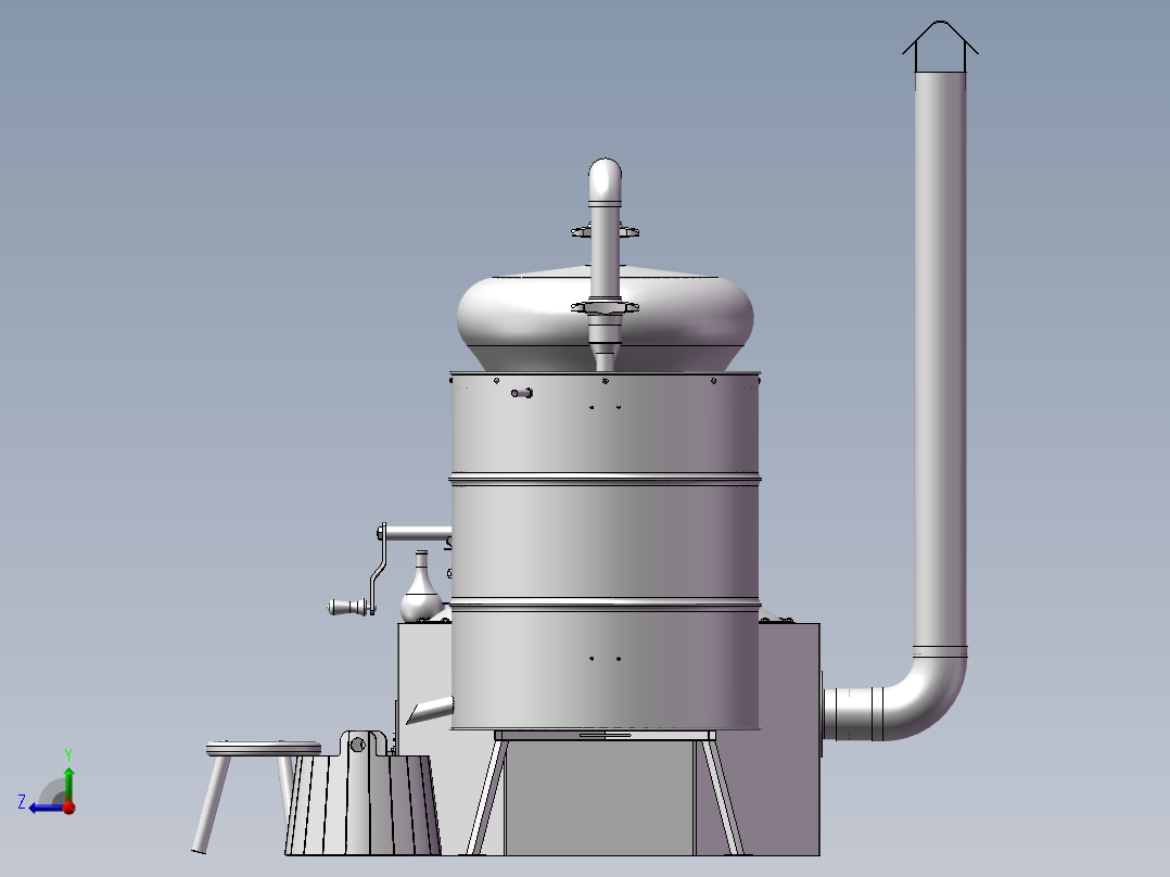 酒业制造设备模型右视图