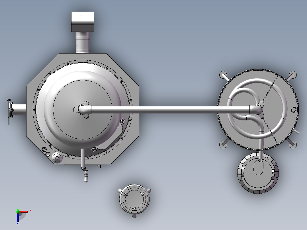 酒业制造设备模型俯视图